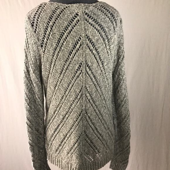 Ann Taylor LOFT Women's Size M Gray Knit Top - Picture 5 of 8